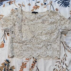 Cropped lace top